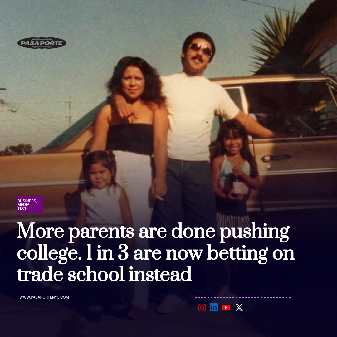 More parents are done pushing college. 1 in 3 are now betting on trade school instead